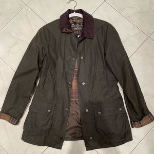 Classic olive waxed Barbour jacket - US size 2!